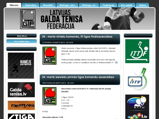 Latvijas galda tenisa federācija, 